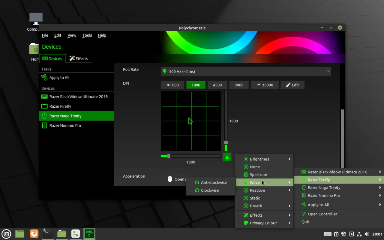 Polychromatic running under Linux Mint 20.2